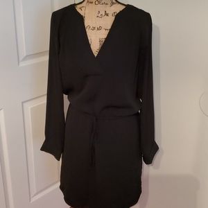 WHBM Black Cinch Waist Dress